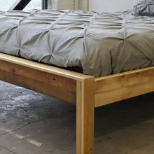 Load image into Gallery viewer, Reclaimed Wood Bed Frame Foot Board Detail Vancouver B.C.